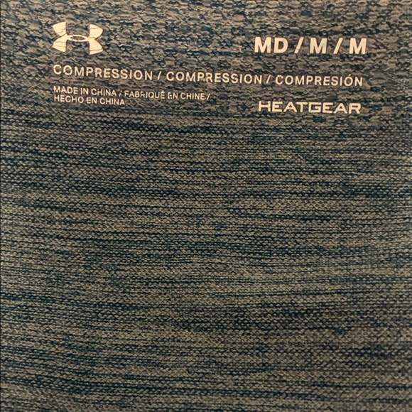 Girls Under Armour HeatGear Blue Compression Leggings - Picture 4 of 4